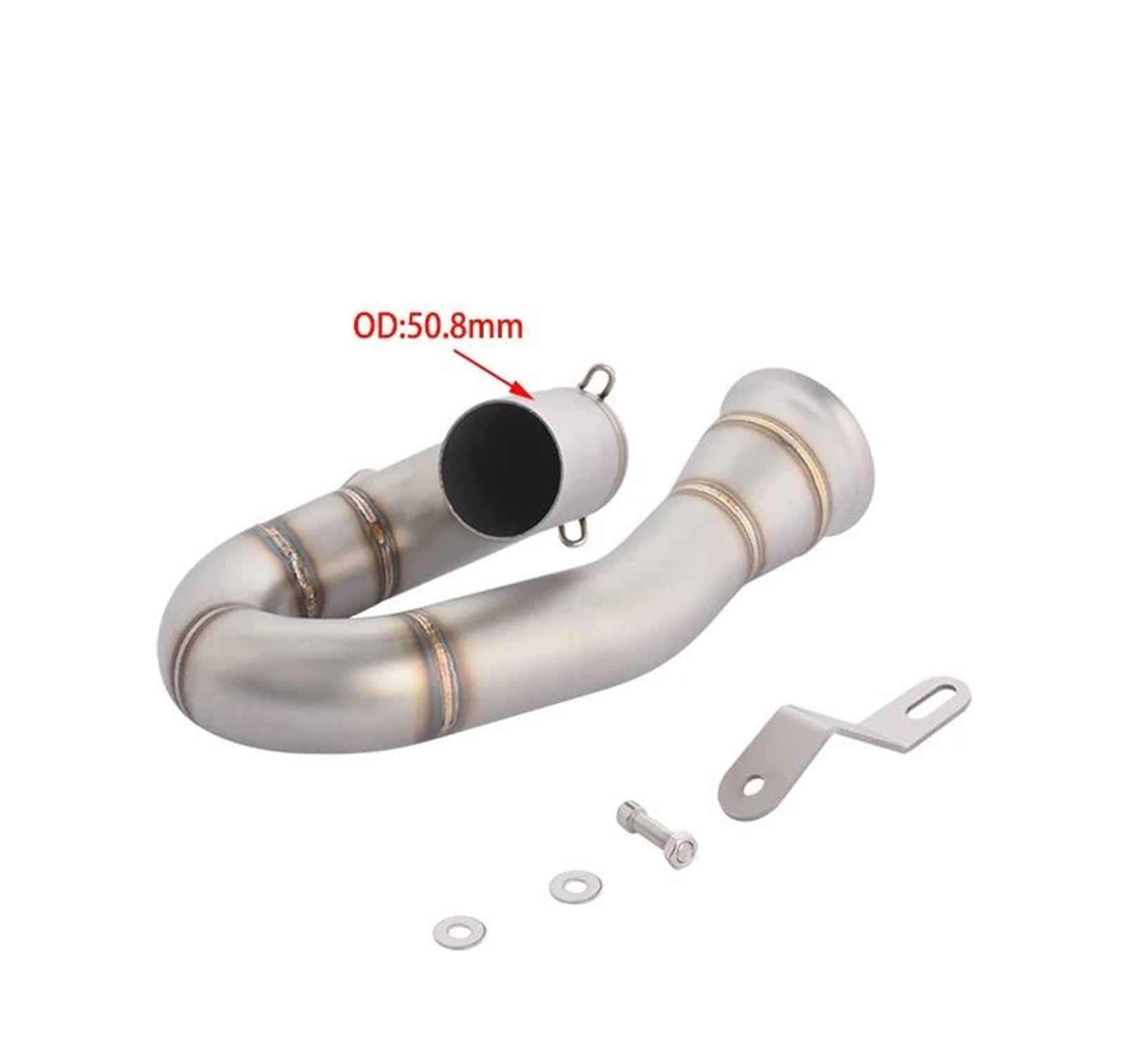 Escape Moto Universel para Zontes para 703RR para 703 RR 2024-2026 51mm Silenciador Slip On Acero Motocicleta Escape Medio Enlace Tubo Escape Conectar Cola Escape Moto