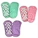 Wrapables® Women Ankle Length Non-Skid Gripper Socks (Set of 3), Lavender, Hot Pink, Mint