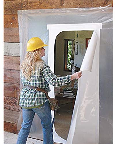 ZIP-UP Zipper Hatch Door Kit - 30" x 72" Dust Barrier/Weather Protection Kit with Heavy Duty 10 mil Poly Construction & Double Sided Zip Sliders - H30X72-T2W