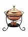 Old Dutch 12¿ x 15¿ Round Decor Copper Chafing Dish, 3 Qt