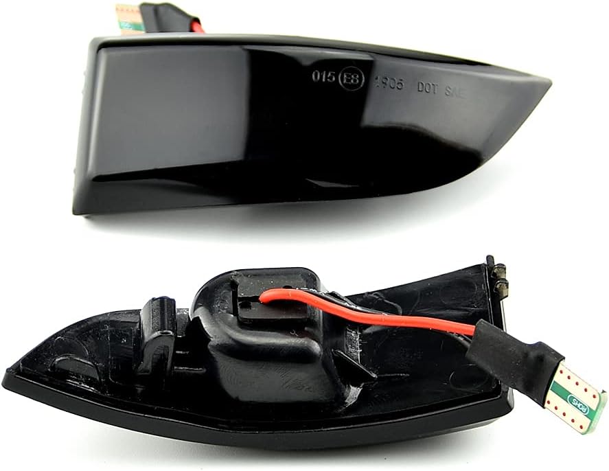 2pcs Dynamic Sequential Blink LED Side Mirror Turn Signal Light Assembly Compatible with Re-nault Me-gane MK3 La-guna III X91 Scenic Fluence Latitude Safrane