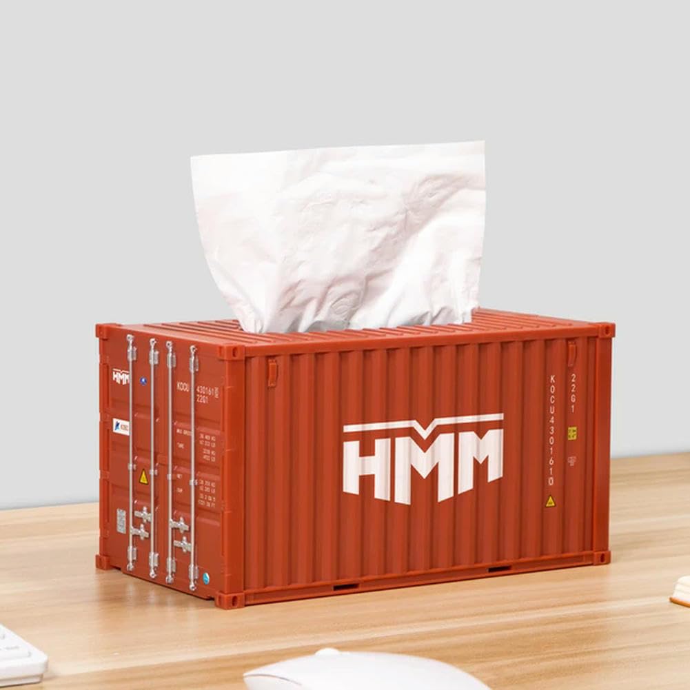Opica H Container Tissue Box Creative Storage Napkin Older Shipping Container Model Desktop Storage Napkin Box Fashion Decoration