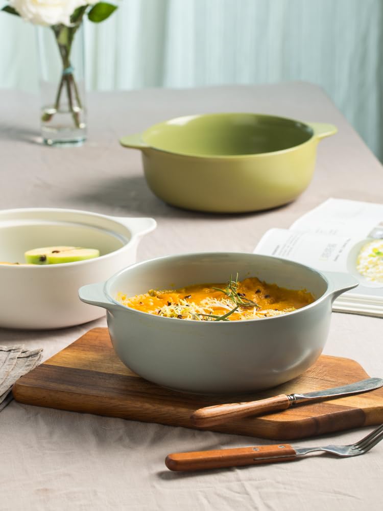 Platos para cocina, cuenco nórdico creativo, tazón grande para sopa, fideos, cuenco de cerámica para el hogar, gran capacidad, plato hondo para comer (C, 5 unidades)