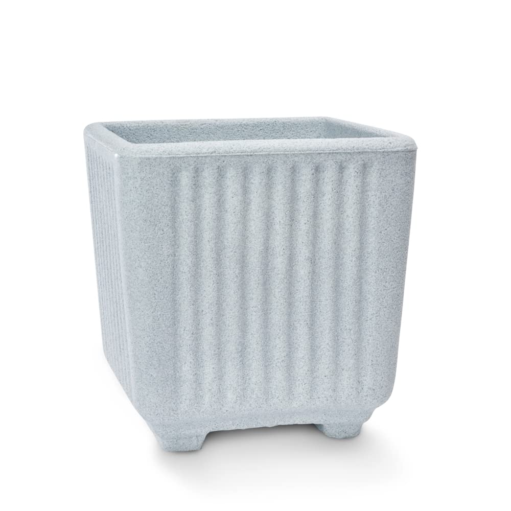 Garden Italia Vasi da giardino Quadro centorighe GQC Lato 50 cm alt.45 cm Made in Italy 100% riciclabile - Vaso in polietilene color Pietra