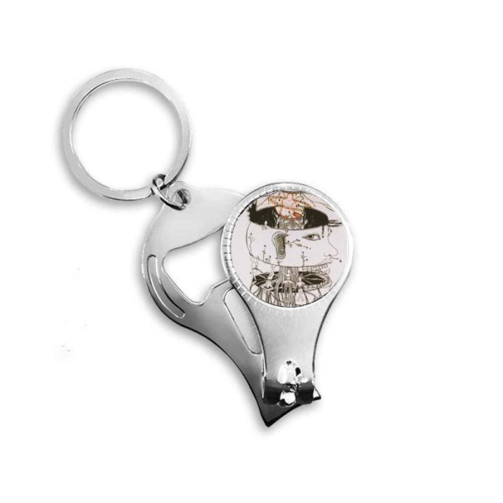 Cadeau mode Art Déco : coupe-ongles porte-clés
