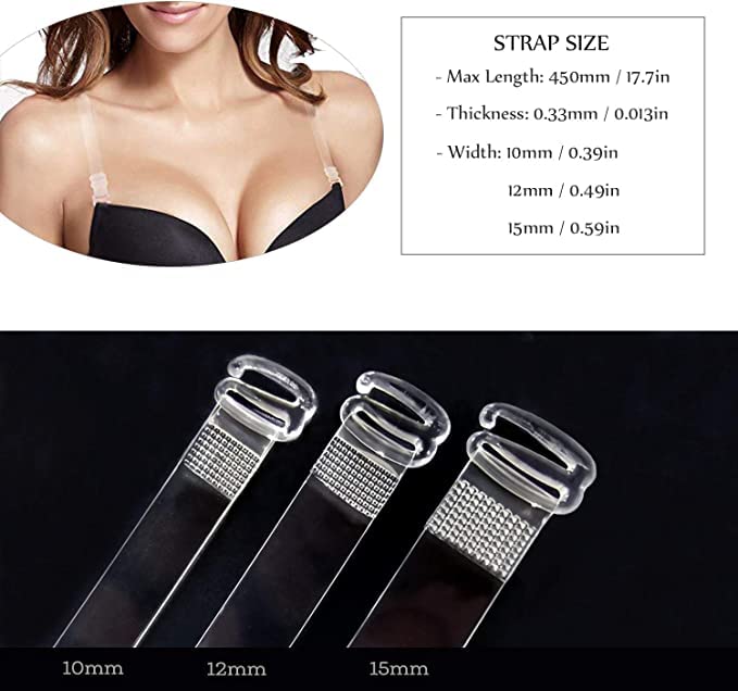 DClub Clear Bra Strap Non-Slip Adjustable Bra Strap Soft Transparent Shoulder Strap for women. - Image 4