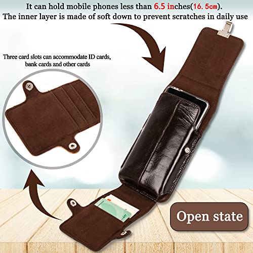 Ariscobull Phone Holster With Belt Clip Leather Belt Pouch Belt Case Phone Holder For Iphone 14 Pro Max 11 Pro Max Xs Max Xr 7 Plus 8 Plus 6S Plus (For Phones With Cases) (Coffee) #TOP1