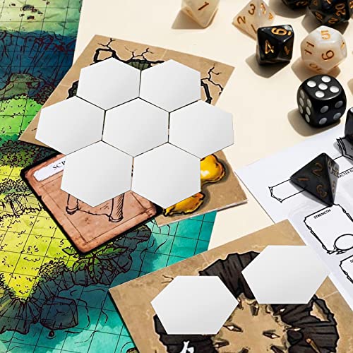 Smaodsgn 60 Pieces Dry Erase Hexagon Tiles Hexagon Dry Erase Tiles Playing Cards Blank Hexagon Board Game Tiles Dry Erase Hexagon Game Tiles Blank Hexagon Playing Cards For Diy Board Game Pieces #TOP3