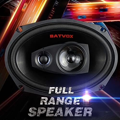 Batvox Cs691 200 Watts 6X9 Inch 3 Ways 4 Ohm Impedance And Piezo Tweeter For Premium Car Audio Coaxial Car Speakers, Car Stereo Sound System With Removable Grill (2 Speakers) #TOP6