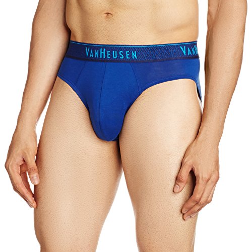 Van Heusen Men's Pima Cotton Hip Brief (8907522405141_20001_Large_20001_Sodalite Blue_Large)