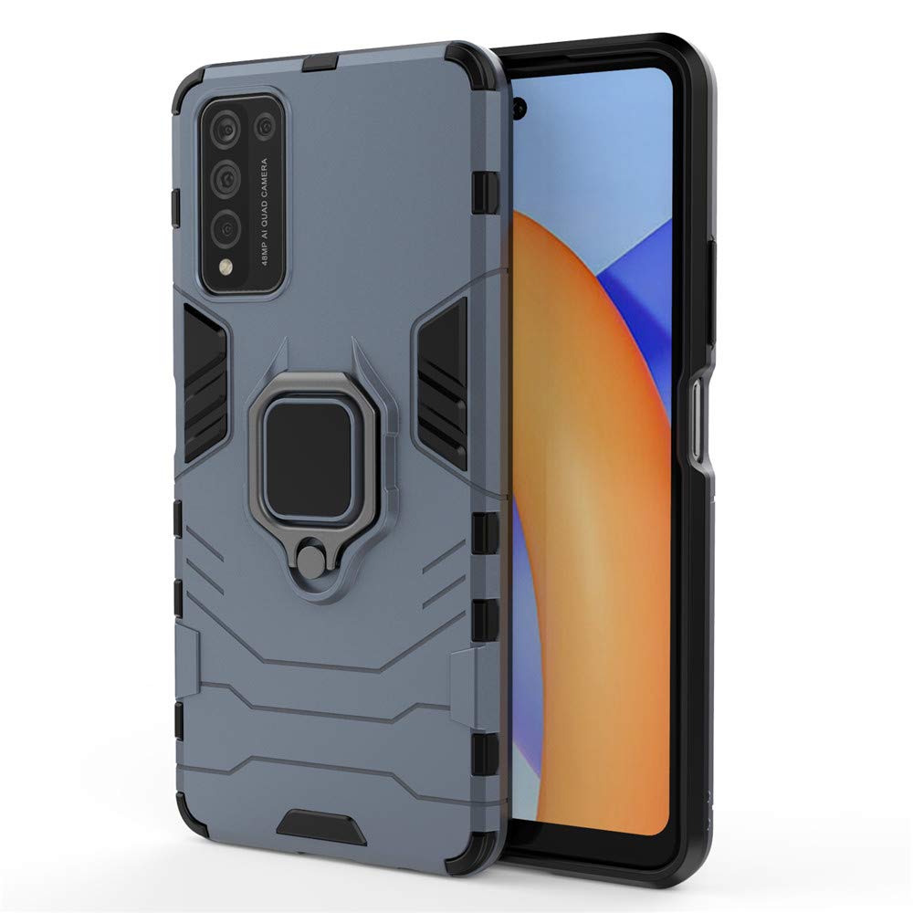 CHcase Huawei P40 Pro Funda, Anillo Metálico Sujeción Soporte Antichoque Rígido Caja (Funciona con el Montaje de Coche Magnético) Doble Capa Sólido Case Carcasa para Huawei P40 Pro -Black Plus Gray — view 23