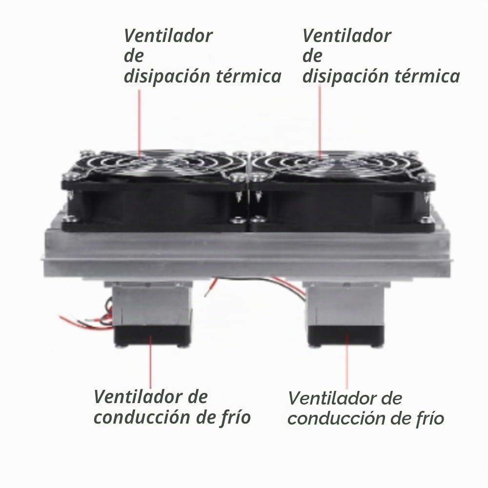 TEC1-12706 Refrigeración de Semiconductores de Doble Núcleo Sistema de Enfriamiento Termoeléctrico Peltier 120W Aire Acondicionado de Ventana