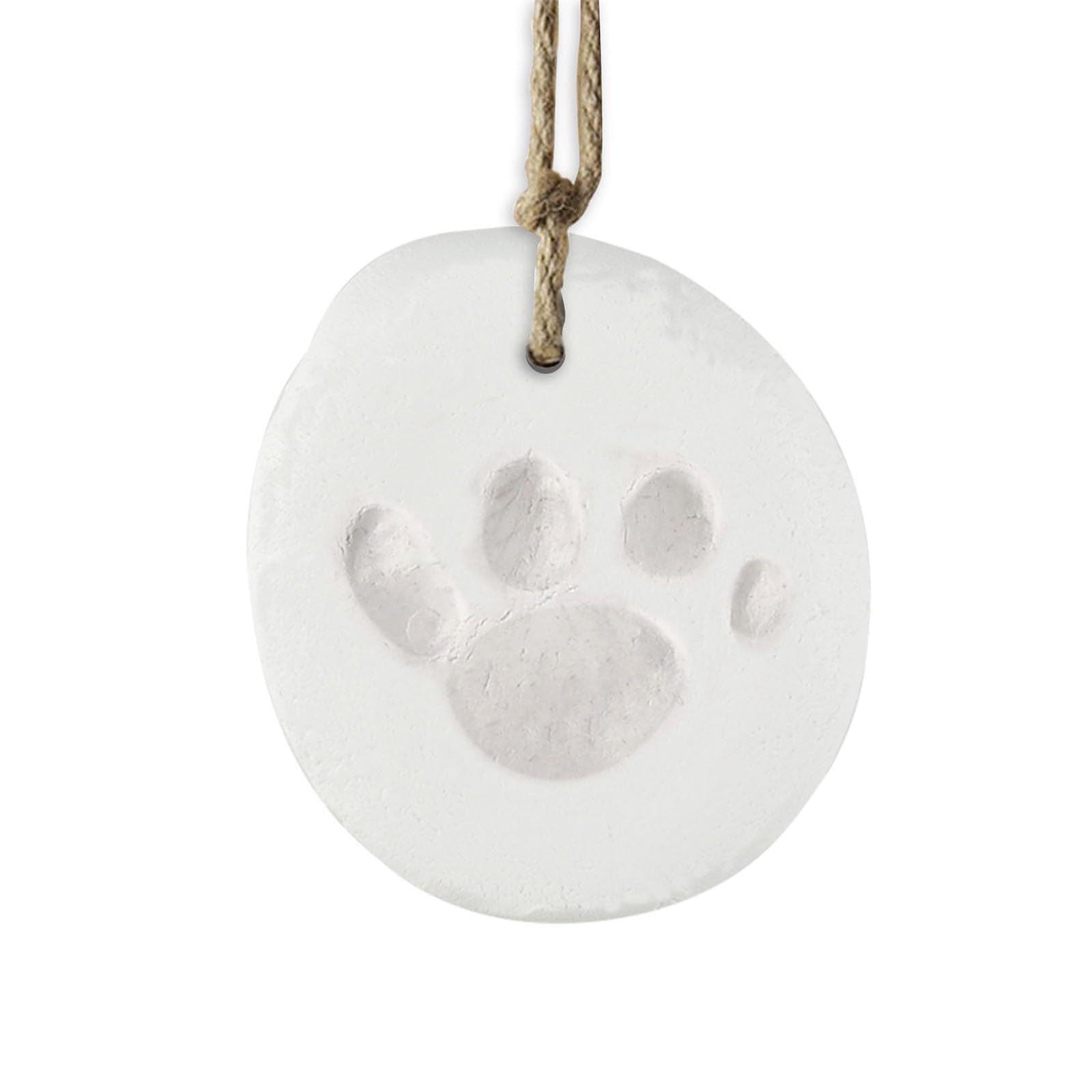 Clay Pet Paw Impression Kit, Dog and Cat Paw Print Keepsake Clay Kit, Print Kit Clay Moulding Kit for Pet Paws Non-toxic Air Drying Clay White Acrylic Hanging Decorations or Pet Bereavement Gifts