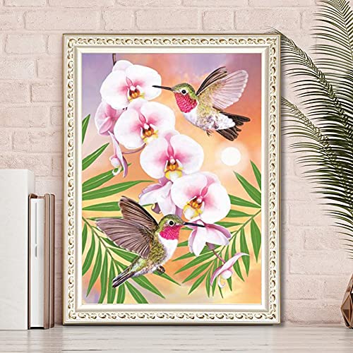 Peinture diamant 5D orchidée pour décoration murale salon et maison 50x100