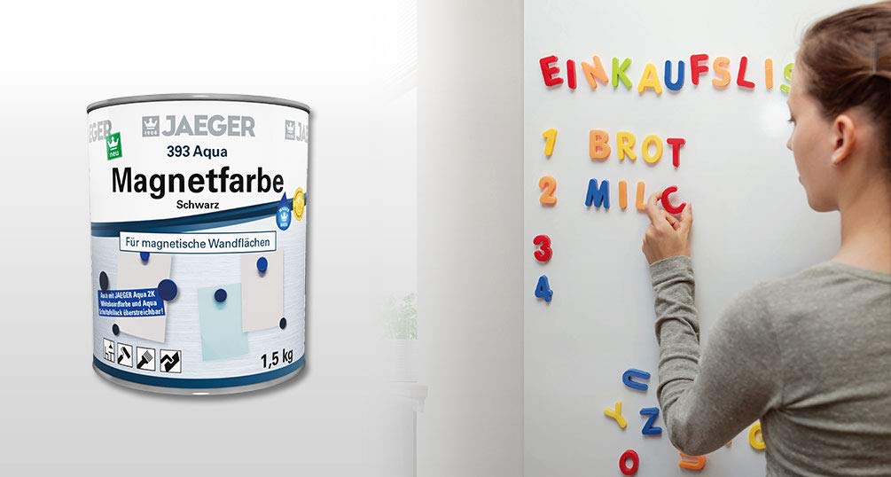 Jaeger 393 Aqua Magnetfarbe schwarz 1,5 kg für magnetische Funktionswände