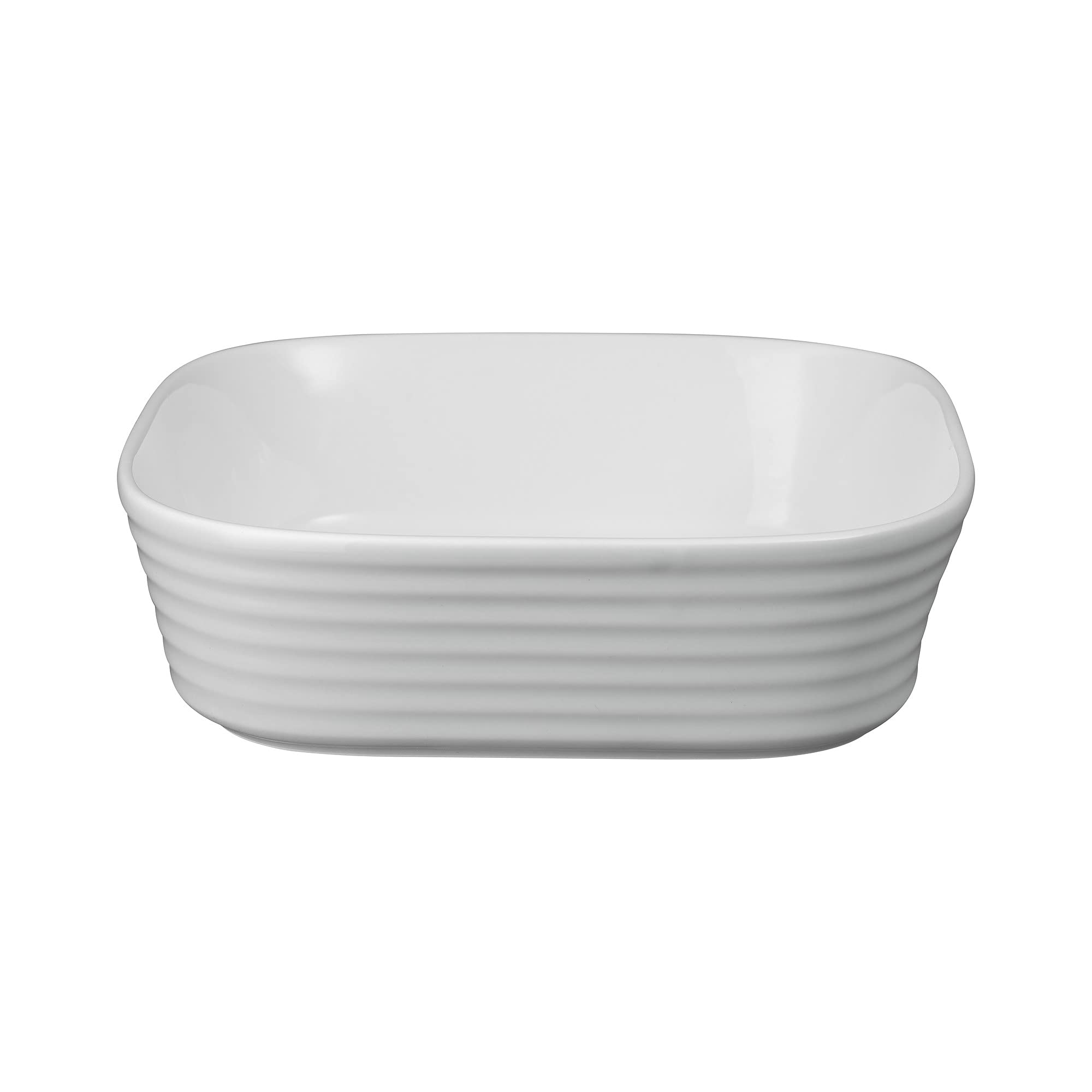 Denby Soft Grey - James Martin Cook Square Dish - 2280Ml Capcity (23.5 X 25.5Cm X 7Cm) - A Stylish & Contemporary Porcelain Oven Dish - Dishwasher, Oven, Microwave & Freezer Safe