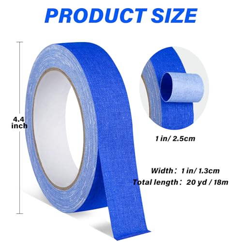 Image of GEYYANG Spike Tape, 1 inch x 20 Yards Blue Fluorescent Gaffers Tape, Black Light UV Reactive, Multipurpose Fluorescent for Stage Marking, Party and Art Crafts