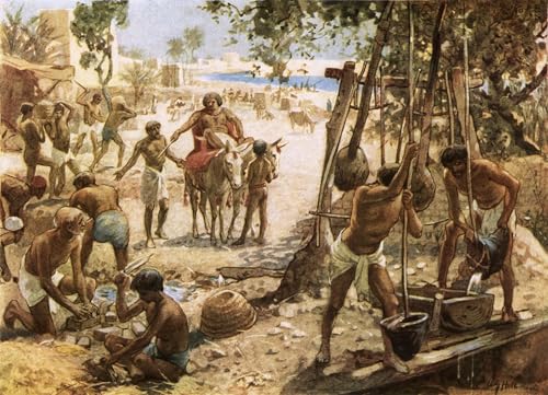 Cuadro en lienzo Gli israeliti fabbricano mattoni de William Brassey Hole para pared 60x90cm