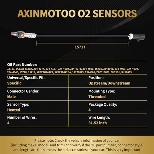 Sensor de Oxígeno AXINMOTOO 15717 para Ford y Mazda 4PCS miniatura 3