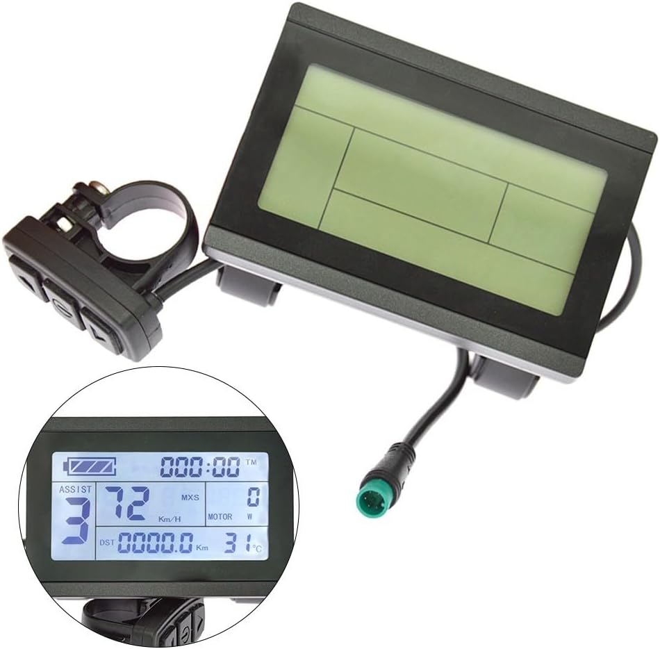 Ebike LCD Screen Waterproof, PAS Controller Display, 24V 36V 48V, Cruise Control, For KT Controller LCD Monitor, Voltage And Trip Distance Meter, IP64 Ebike Display