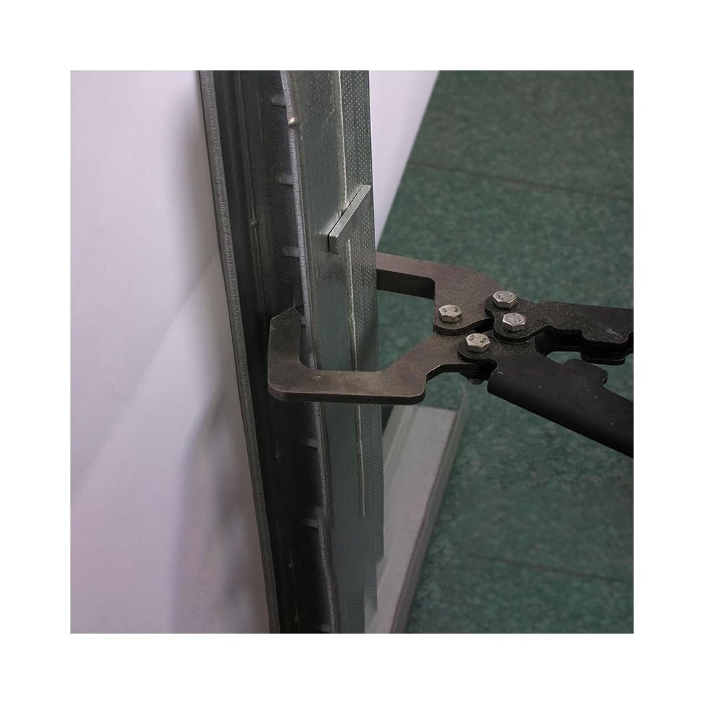 Mondelin - Pince à Sertir pour montant dos à dos avec aimant – Outil Professionnel Plaquiste, Fixation Plaques BA13, Capacité 1+1 mm