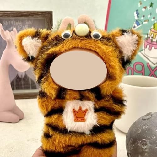 Image of Fit Labubu Doll Holiday Transformation Set (No Doll) Christmas & Halloween Outfits with Accessories for 17cm/6.69in Display (Little Tiger Set)