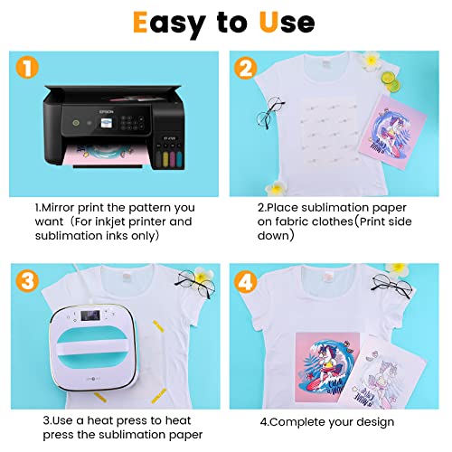 Htvront Sublimation Paper 8.5X14 Inches - 30 Sheets Sublimation Transfer Paper Compatible With Inkjet Printer, Easy To Transfer 120 Gsm Sublimination Paper For Tumblers, T-Shirts, Mugs #TOP4