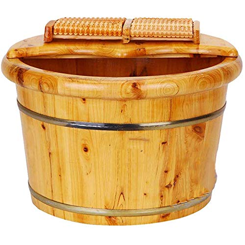 Spa de Pies Barril de Madera Maciza para Uso Hogar