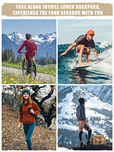 Joyhill Tactical Lunch Box For Men, Insulated Lunch Bag With Detachable Bottle Pouch Holder, Large Durable Thermal Cooler Bag For Adult, Modern Leakproof Bag For Adult Work, Camping, Picnic, Sandy #TOP6