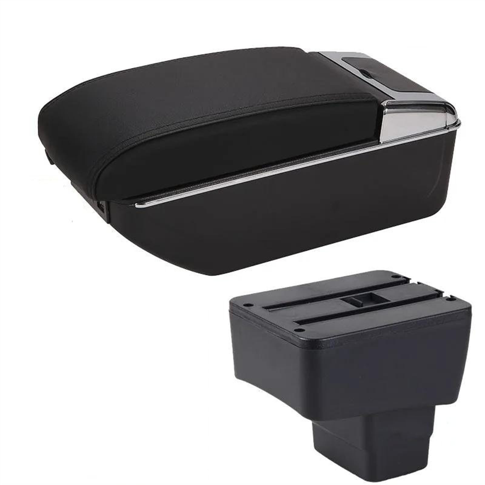 NMJLQW Storage Rack Car Retrofit Armrest Storage Box Car Accessories With USB For 2 For Skyactiv Version Cx3 CX-3(B2 Black black 7USB)