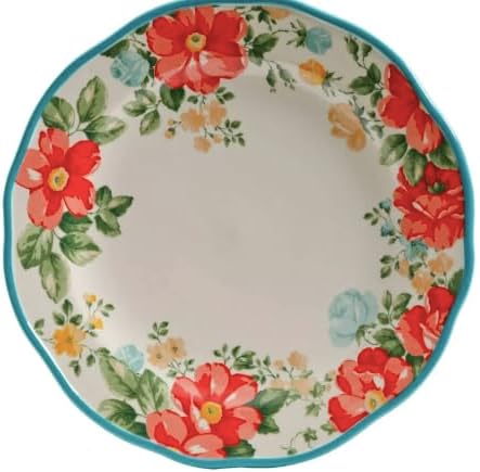 Vintage Floral 12-Piece Dinnerware Set, Service for 4 (~Teal)