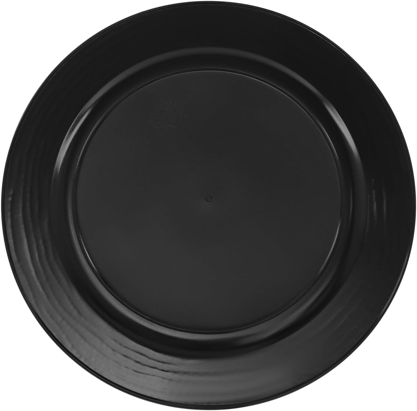 100 Pcs 13in Antique Charger Plates, Vintage Round Plastic Decorative Round, Reusable Antique Charger Plates for Dinner Wedding Party Event Table Setting Decoration, Black