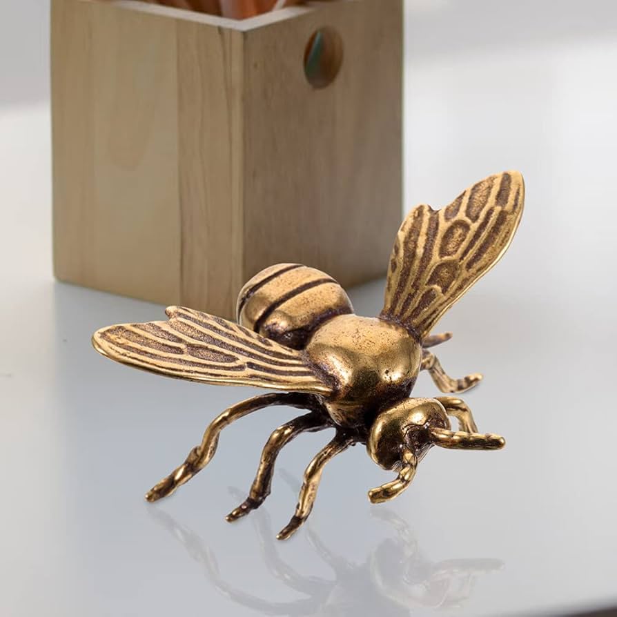 Amazon.co.jp: EXCEART 金蜂の置物 3個 真鍮製ハチの置物 ミニ レトロ