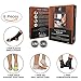 Relief Kit for Plantar Fasciitis Foot Pain-Plantar Fasciitis Silicone Heel Protectors-1 pair, Arch Support Pads-1 pair, Compression socks-1 pair, Ankle brace-1 pair(4 pairs/8 count) & Exercise E-Guide