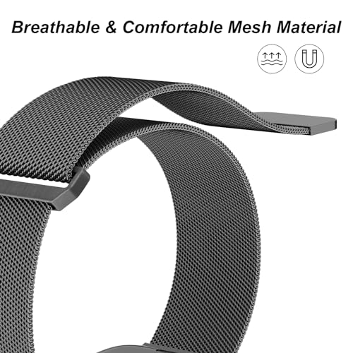 Image of Meliya Metal Straps Compatible for Apple Watch Strap 38mm 40mm 41mm 42mm 44mm 45mm 46mm 49mm Women Men, Adjustable Mesh Loop Magnetic Milanese Band for iWatch Series 10 9 8 7 6 5 4 3 2 1 SE