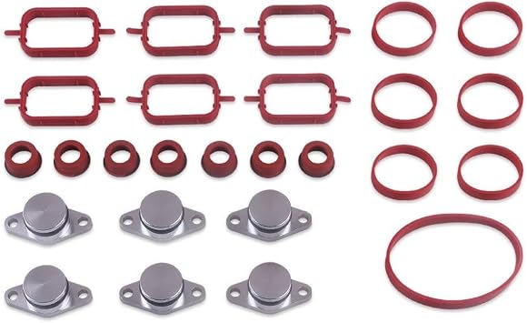 car part Swirl Flap Blanks Plate & Intake Inlet Manifold Gasket Seal For M57 E39 E60 E46 E38 E53 E83 E65 E61 E65 E70 E71 E92 X3 X5 X66X22