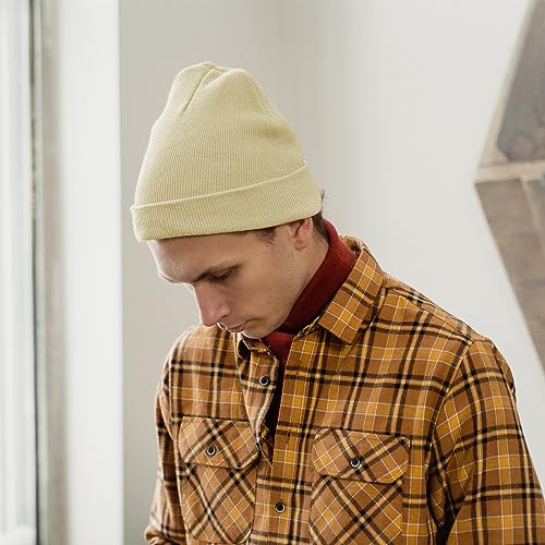 Image of ZOORON 1&2 Packs Beanie for Men Women Men's Beanie Hat Acrylic Knit Cuff Beanie Cap Slouchy Knit Skull Cap Warm Winter hat