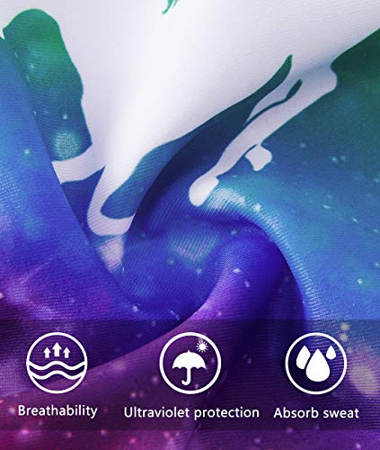 Big Girls One Piece Swimsuit Rainbow Unicorn Graphic Bathing Suit Summer Breathable Swimwear For Beach 9-10 Years #TOP4
