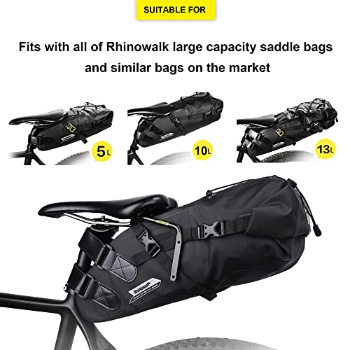 Image of Rhinowalk Bike Seat Bag Stabilizer, Anti-Shake Design with Dual Water Bottle Cage Mounts, Fits Most Road & Mountain Bikes