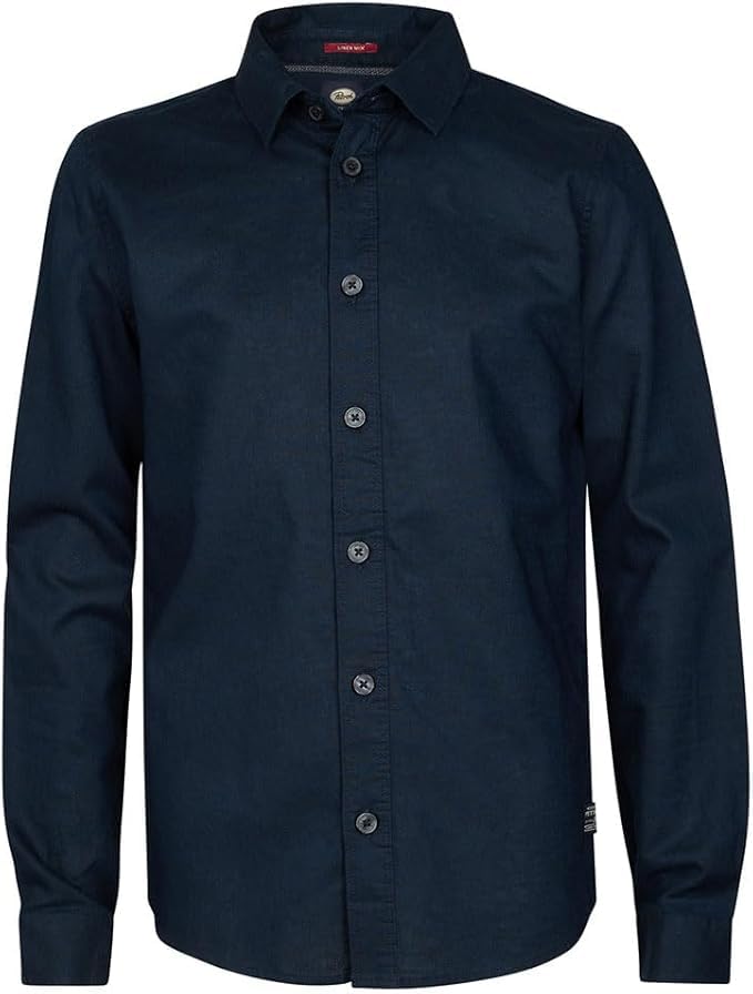Chemise garçon Petrol Industries bleu marine en taille 152 avec manches longues
