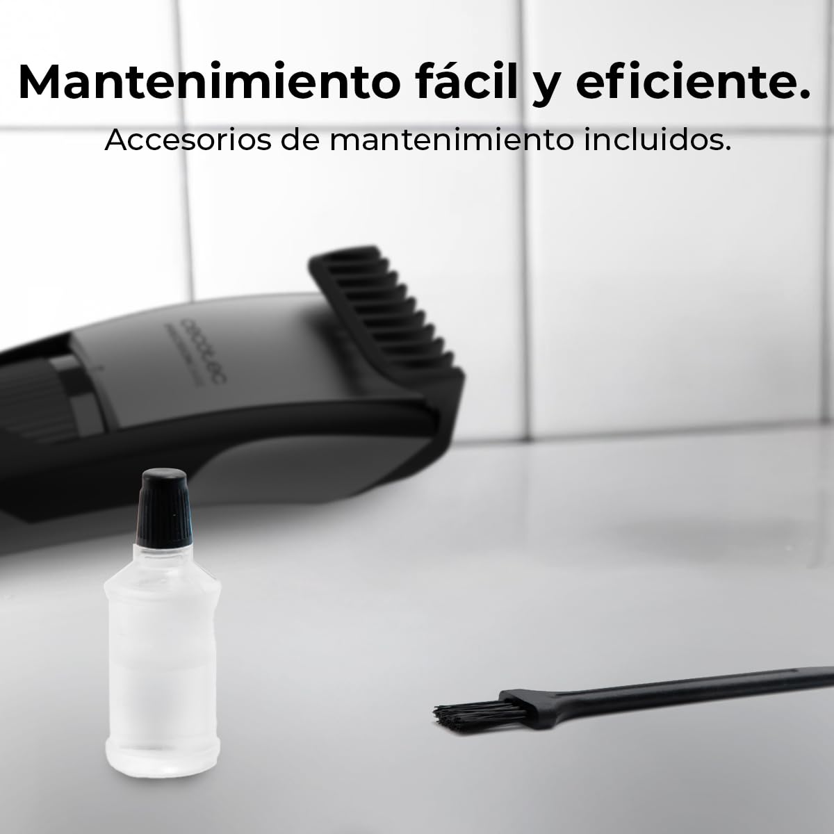 Cecotec PrecisionCare Barber Bezprzewodowa maszynka do strzyżenia brody. Akumulator fryzjerski z ostrzami ze stali nierdzewnej, grzebień 1 do 10 mm i inny 11-20 mm, autonomia 1 godzina użytkowania