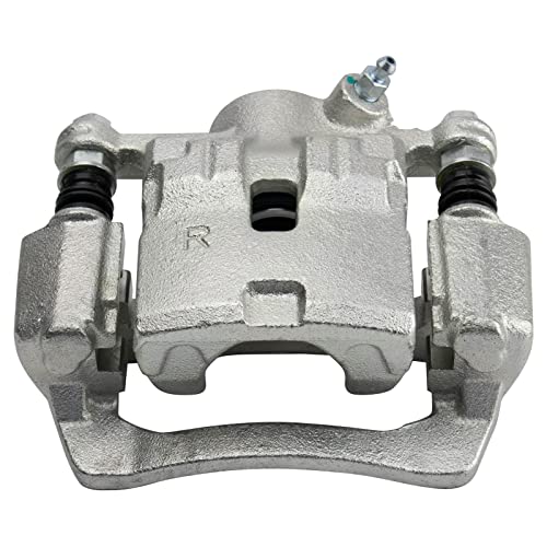 Image of TRQ Rear Driver and Passenger Side Brake Caliper Set 2 Piece Caliper Brackets Hardware for 09-13 Subaru Forester 08-11 Impreza 2.5i 08-11 Impreza Outback Sport 08-14 WRX 15-19 WRX