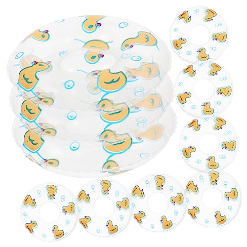 CIYODO 10pcs Cartoon Mini Swim Rings Decorative Tiny Swim Rings for DIY Mini Houses and Photo Props Smooth Surface Adornment Lovely Decorative Accessories