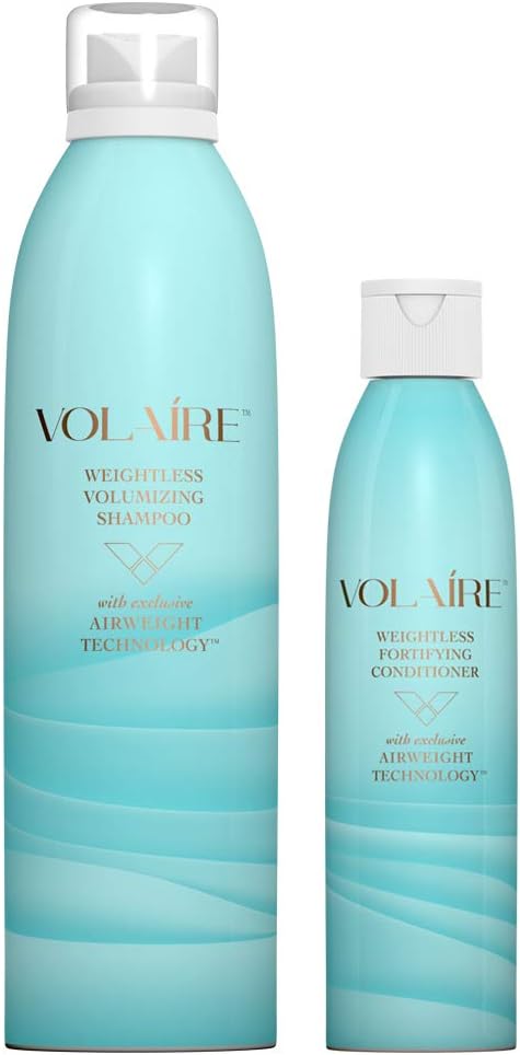 Weightless Volumizing Shampoo (10.5 Oz) & Weightless Fortifying Conditioner (8 Oz) - Sulfate Free | Paraben Free | Safe for Color Treated Hair (Full Size)