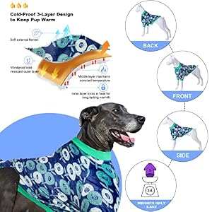 LovinPet Dog Large Pajamas - Warm Flannel Fabric Flax Prints Flowers Blue Prints Coats for Dogs, Updated Sweater for Dogs, Dog Winter Coat for Cold Weather,blue LovinPet Dog Large Pajamas – Warm Flannel Fabric Flax Prints Flowers Blue Prints Coats for Dogs, Updated Sweater for Dogs, Dog Winter Coat for Cold Weather,blue