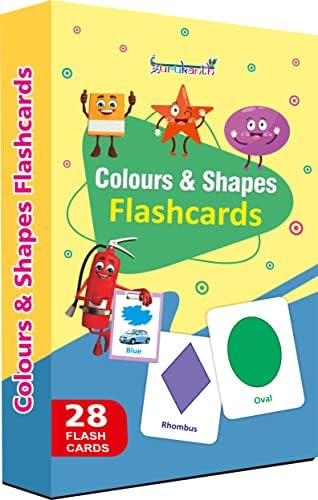 Gurukanth® Premium Colours & Shapes Flash Cards for Kids Early Learning | Easy & Fun Way of Learning 1 Year to 6 Years Babies Smart Toys