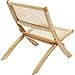 Kare Design Klappsessel Copacabana, Braun, Klappstuhl, Rattangeflecht, outdoorgeeignet, 73x78x60 cm (H/B/T)