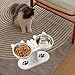 Baoblaze Cat Bowls Elevated Pet Feeder Practical Dish, Convenient,with Stand Raised Cat Feeder for Food and Water Small Medium Dogs, White