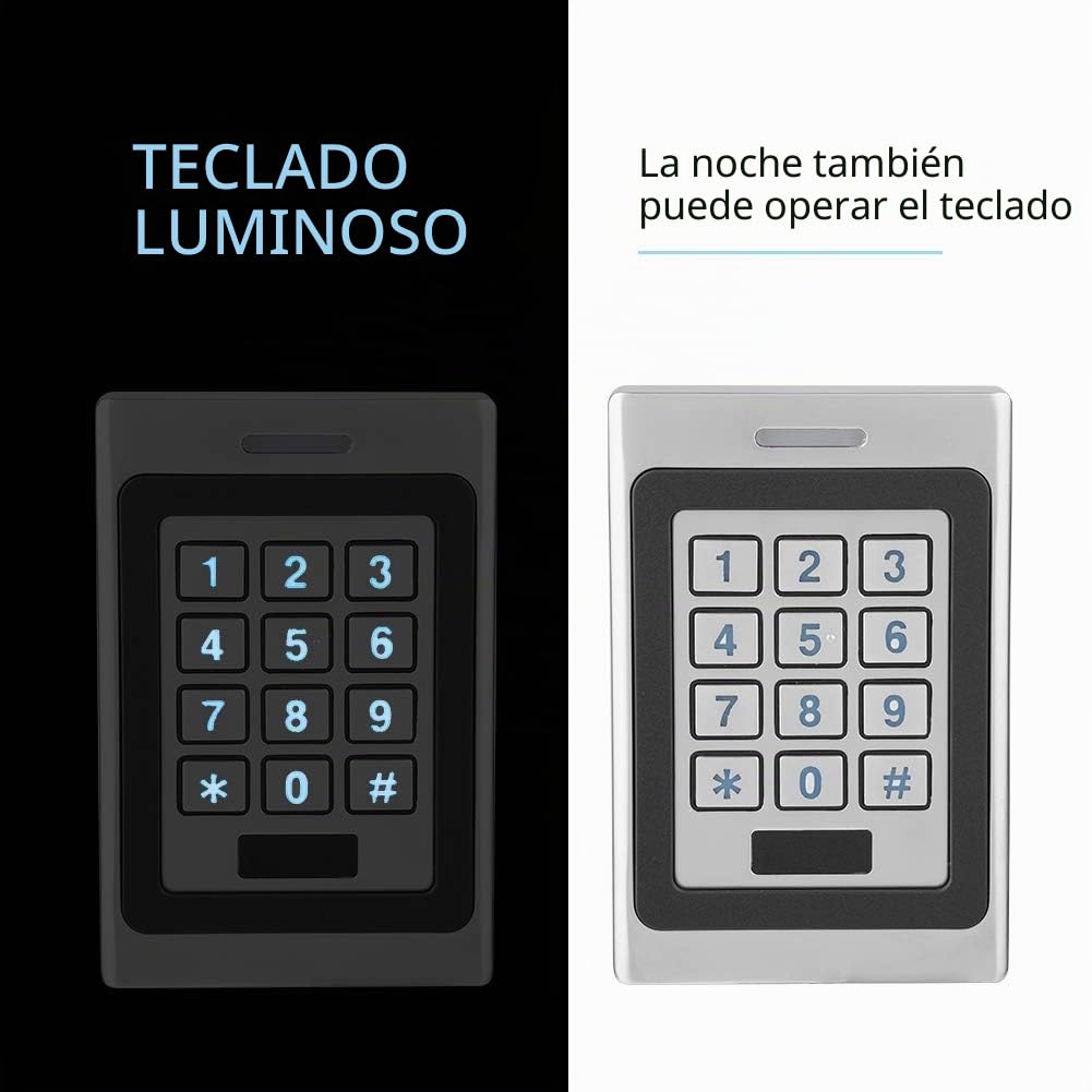 Controlador de Acceso con Teclado RFID Impermeable IP68 Tarjeta RFID Controlador de Acceso a la Puerta Teclado de Control de Acceso de Puerta de Seguridad para Entrada de Puerta