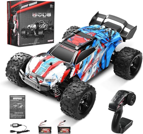 VAYOTOY Coche Teledirigido,1:18 Coche Radiocontrol de Alta Velocidad, 4WD 36km/h Coche RC Coche RC de Carreras Todoterreno de Juguete Regalo para Niños Adultos con 2 Baterías